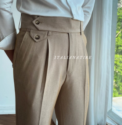 Camel Signature Flap Gurkha Pants -by-Italian Atire - Image 2