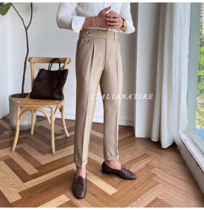 Camel Signature Flap Gurkha Pants -by-Italian Atire - Image 10