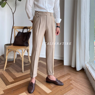 Camel Signature Flap Gurkha Pants -by-Italian Atire