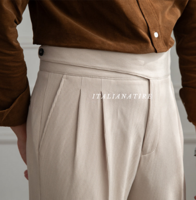 Brown Corduroy Signature Gurkha-pants-by-Italian Attire - Image 4