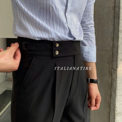 Signature Buttoned Gurkha Trouser -by-Italian Atire