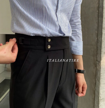 Signature Buttoned Gurkha Trouser -by-Italian Atire