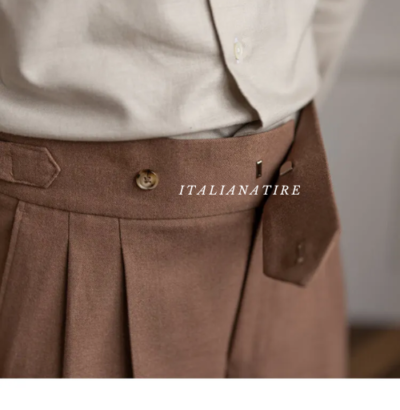 Italian Khakhi Signature Gurkha Trouser -by-Italian Atire - Image 2