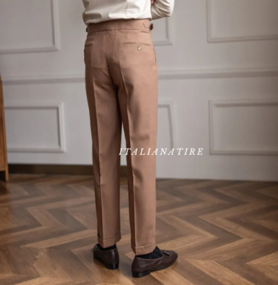 Italian Khakhi Signature Gurkha Trouser -by-Italian Atire - Image 10