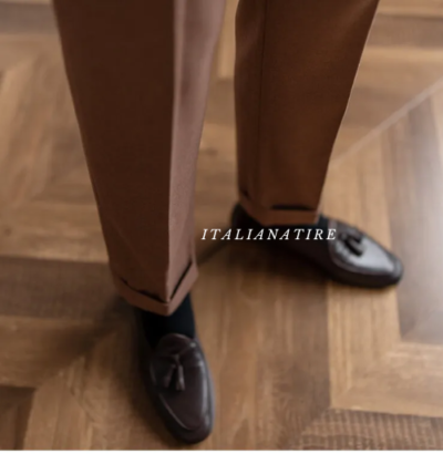 Italian Khakhi Signature Gurkha Trouser -by-Italian Atire - Image 5