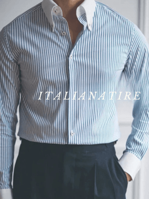 Old Money Classic Striped Shirt by Italian Atire